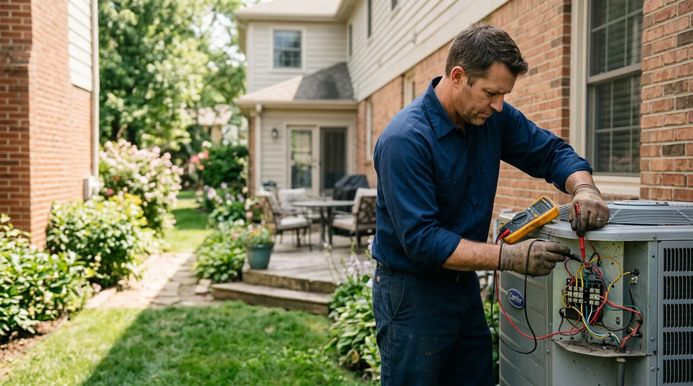 HVAC technician working near Rock River, WY